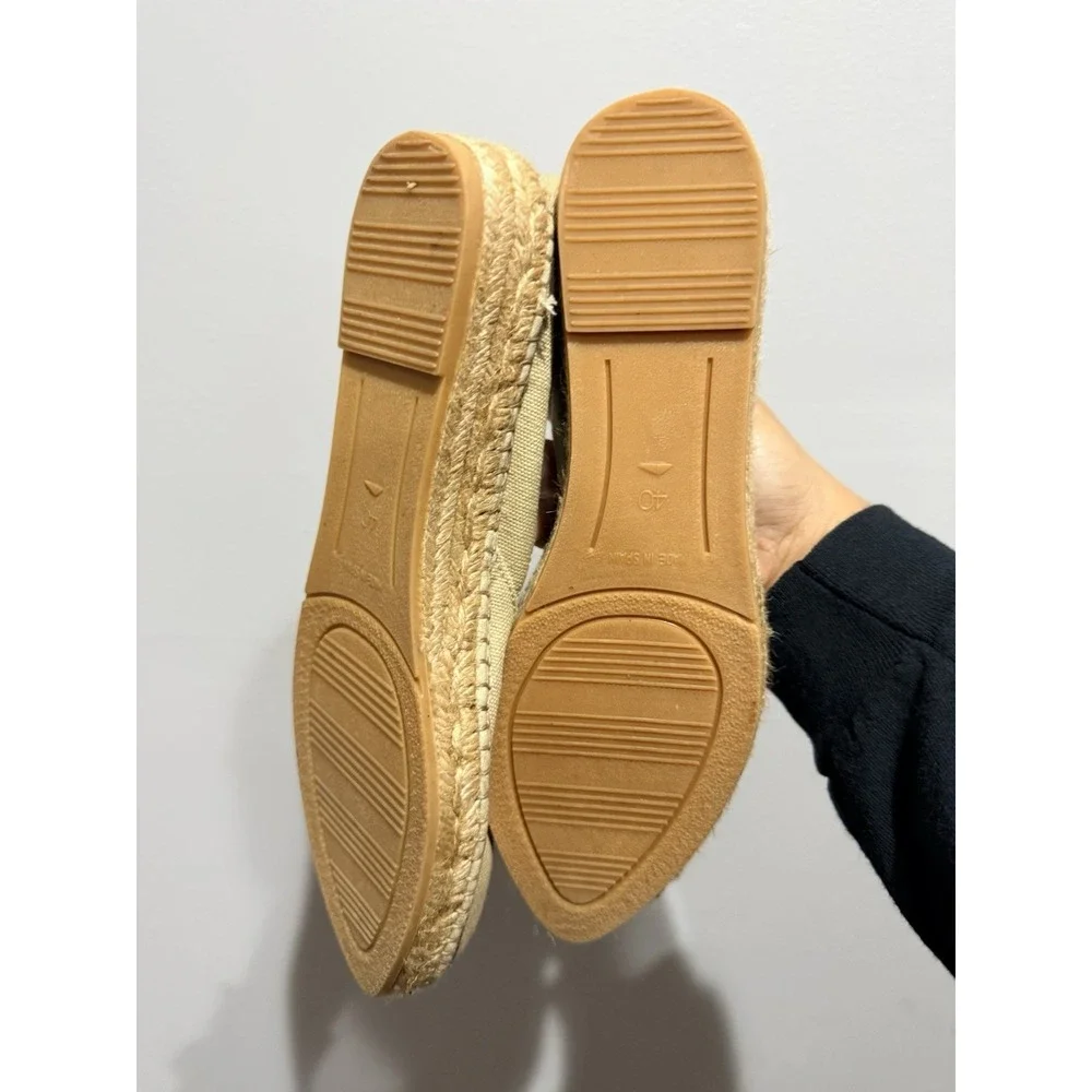 VISCATA‎ Handmade in Spain Rascassa Flat Canvas Espadrilles Nude Beige Y
